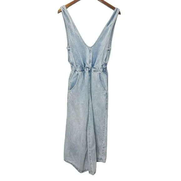 FREE POPLE Denim Blue Women's Jumpsuit - Picture 3 of 12